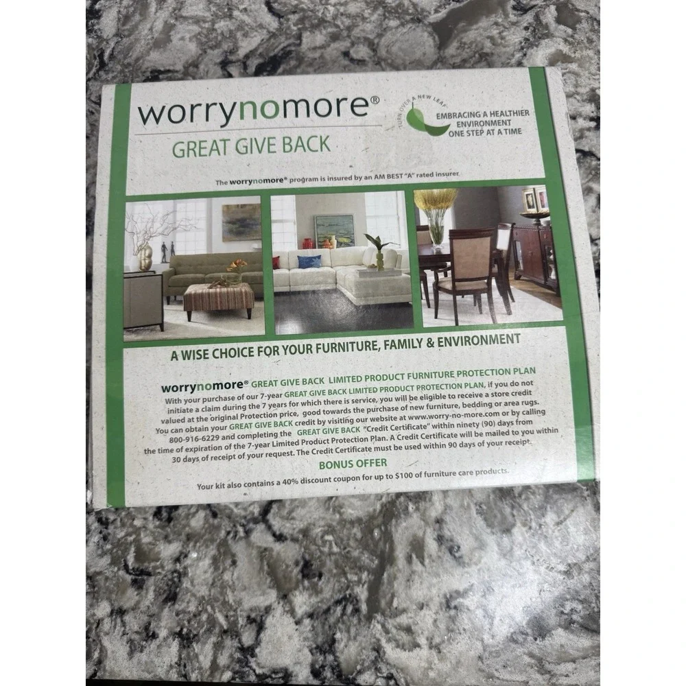 Worry No More Wood Leather Fabric Furniture Protection & Cleaning Kit by UNITERS